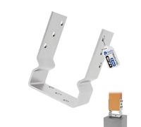 GeZu Impex Support de poteau U 81 x 150 mm | Galvanisé à Chaud Platine bois pied Poteaux clôture
