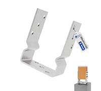 GeZu Impex Support de poteau U 91 x 150 mm | Galvanisé à Chaud Platine bois pied Poteaux clôture
