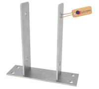 GeZu Impex Support de poteau U Acier Inoxydable 71 x 200 mm platine bois pied poteaux clôture