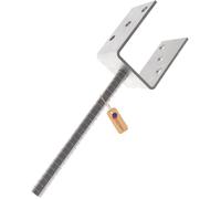 GeZu Impex Support de poteau U Galvanisé à chaud 151 x 300 mm ancre platine bois pied poteaux clôture