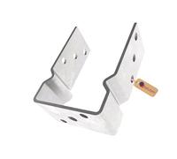 GeZu Impex® Support de poteau U Galvanisé à chaud 91 x 150 mm platine bois pied poteaux clôture