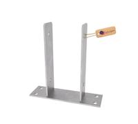 GeZu Impex® Support de poteau U Galvanisé à chaud Lot de 8 121 x 200 mm platine bois pied poteaux clôture