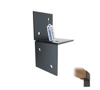 GEZU IMPEX Support Mural Pergola 91x91mm Revêtement en Poudre Anthracite Support Mural pour Pergola Connecteur de Poteau en Bois Support Mural Plat