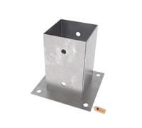 GeZu Impex Support Poteau a Visser Galvanisé à chaud 141 x 150 mm pour bois pied platine clôture pergola angle base