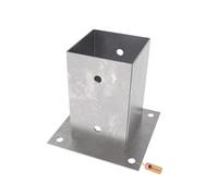 GeZu Impex Support Poteau a Visser Galvanisé à chaud Lot de 12 71 x 71 mm pour bois pied platine clôture pergola angle base