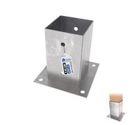 GeZu Impex Support Poteau a Visser Galvanisé à chaud Lot de 8 81 x 81 mm pour bois pied platine clôture pergola angle base