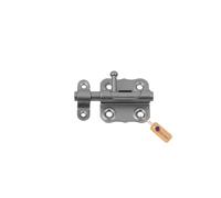 GeZu Impex Verrou de box Galvanisé 40 x 40 mm targette de porte blindée fermeture pêne coulissant loquet