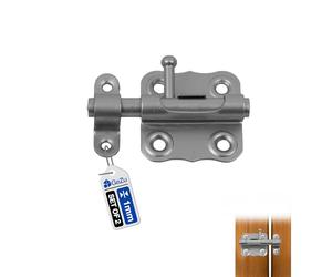 GeZu Impex Verrou de box Galvanisé Lot de 2 40 x 40 mm targette de porte blindée fermeture pêne coulissant loquet