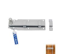 GeZu Impex Verrou de Porte Galvanoplastie 140 x 45 mm targette de porte blindée fermeture pêne coulissant loquet