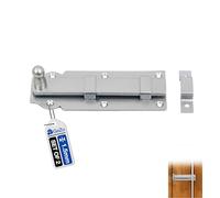 GeZu Impex Verrou de Porte Galvanoplastie Lot de 2 140 x 45 mm targette de porte blindée fermeture pêne coulissant loquet
