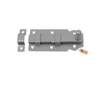 GeZu Impex Verrou de Porte Galvanoplastie Lot de 6 100 x 45 mm targette de porte blindée fermeture pêne coulissant loquet