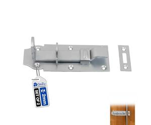 GeZu Impex Verrou porte cadenas 140 x 55 mm Lot de 2 | Galvanoplastie targette de blindée fermeture pêne coulissant loquet