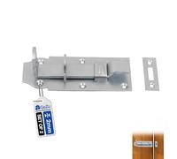 GeZu Impex Verrou porte cadenas Galvanoplastie Lot de 2 140 x 55 m targette de blindée fermeture pêne coulissant loquet