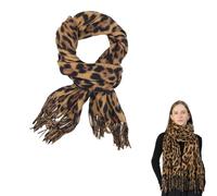 Gfamous Schal Leopard Winter Warm Cashmere Pashmina Oversized Deckenschal Herbst-Schal Wrap Leopardenmuster Nackenwärmer