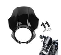 GFARDMOTO Cache de phare avant pour moto compatible avec Honda Rebel CMX250 300 500 (2020-2025) et CMX1100 (2021-2025), visière de masque de phare avant à fixation sur fourche (Noir brillant)
