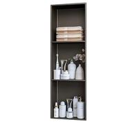 GFAZXDS Niche de douche murale encastrée en acier inoxydable, pas de carrelage nécessaire, étagère de rangement moderne multicouche, rectangulaire carrée (7854334-gris foncé-90 x 28 x 12,5 cm)