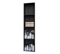 GFAZXDS Niche de douche murale encastrée en acier inoxydable, pas de carrelage nécessaire, étagère de rangement moderne multicouche, rectangulaire carrée (7854334-Noir-120 x 28 x 12,5 cm)