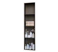 GFAZXDS Niche de douche murale encastrée en acier inoxydable, pas de carrelage nécessaire, étagère de rangement moderne multicouche, rectangulaire carrée (7854334-gris foncé-120 x 28 x 12,5 cm)