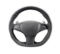 GFDJDF Couvre Volant Voiture Housse Volant Voiture Cuir Xmonter Soi-même pour Mercedes pour Benz C63 pour AMG W204 Classe CLS CLS C219 W212 C207 E63 Protecteur Volant(Noir)