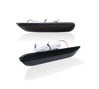 GFDJDF Feux Latéraux Pour Infiniti Pour QX80 2014 2015 2016 2017 LED Pare-chocs Réflecteur Lumières Fonction Frein Brouillard Arrière(Smoked Lens)