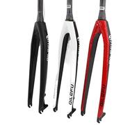 GFDSGRE Fourches pour VéLo 1 pièces 26/27. 5/29 Pouces vélo de Montagne vélo en Carbone Fourche Avant Frein à Disque Tube Conique VTT 26/27. 5/29er(White 29er Size)