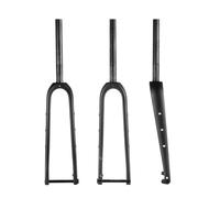 GFDSGRE Fourches pour VéLo 1 pièces Fourche de Gravier en Carbone 1-1/8 fourches de Frein à Disque à Tube Droit 700C 650B Fourche de vélo légère(Glossy Black)