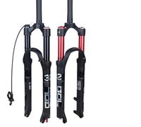 GFDSGRE Fourches pour VéLo 1 pièces VTT vélo Fourche Double Air Rouge vélo Suspension Avant Tube Droit 26/27. 5/29 Pouces Alliage de magnésium dégagement Rapide(27.5in Black SR)