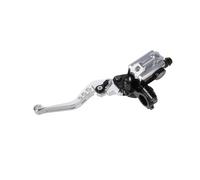 GFDSGRE Levier De Frein Moto Levier de maître-Cylindre de Moto Universel en Aluminium 7/8" 22 mm, réglage du Rouleau, Pompe de Frein hydraulique, poignée d'embrayage, Guidon Levier Moto(Silver Left)