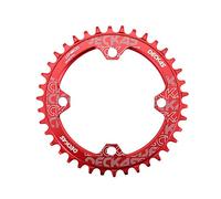 GFDSGRE Plateau De PéDalier Chain de vélo Rond 10 4BCD 40 42 44 46 48T 50 52 Dent MTB Vélo Vélo Vélo Bague Chaîne à chaîne 104 BCD Couronnes Cyclisme(52T,Red)
