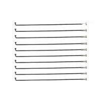 GFDSGRE Rayon Velo 40 pièces 12G Rayons 45 Acier matériel vélo électrique Noir Couleur diamètre 2.6mm e-Bike j-Bend e-vélo(Length 168mm)