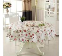 GFFJHGGD Nappe en PVC imperméable, Nappe Ronde en Toile cirée, décoration de Table à Manger, pour Cuisine, Salle à Manger - Vert - 180 cm de diamètre
