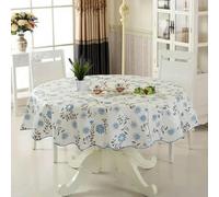 GFFJHGGD Nappe en PVC imperméable, Nappe Ronde en Toile cirée, décoration de Table à Manger, pour Cuisine, Salle à manger-doré-180 cm de diamètre