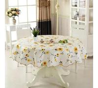 GFFJHGGD Nappe en PVC imperméable, Nappe Ronde en Toile cirée, décoration de Table à Manger, pour Cuisine, Salle à manger-Prune-150 cm de diamètre