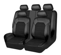 GFFLH Housses de Siège Voiture pour Dacia Jogger 2022 2023 2024 2025, ImperméAble Siege Protecteur De Coussi PU Cuir Avant Arrière Couvre Sieges Accessoires,Black