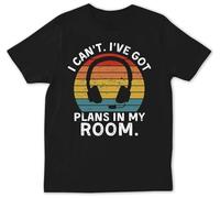 GFG23rwer I Can't I've Got Plans in My Room Funny Gamer Boys Teens Gift T-Shirt