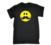 GFG23rwer Smiling Face Moustache T-Shirt Dance Rave Party DJ Festival Birthday Gift