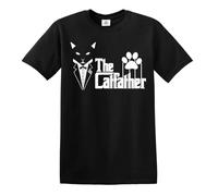 GFG23rwer The Catfather T-Shirt Funny Cat's Dad Cat Lover Kitten Father Pops Tshirt Top