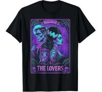 GFG23rwer The Monster Frankenstein and Bride The Lovers Tarot Card T-Shirt