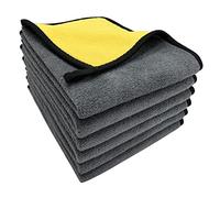 GFGJYK 6 PCS Chiffons Séchage Microfibre Voiture pour Seat Leon Sportstourer 4 (IV) KL I 2020-2025, Nettoyage Microfibre Ultra-Épais Absorbants,sans Trace, Doux et Réutilisable