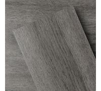 GFH Carreaux de sol autocollants en vinyle effet bois de chêne argenté, résistant au feu, pour bureau, salle à manger, couloir, 2 mm, 36 planches (5,02 m²)