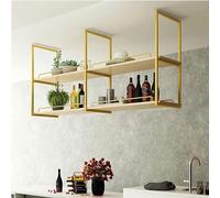 GFHOOZ Casier à vin et étagère de Plafond avec Cadre en métal pour Rangement dans Un Bar ou Une Cuisine (100 x 30 x 80 cm)