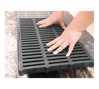 GFHOOZ Couvercle de Drain extérieur en Plastique pour Jardin, Sol, Canal, Auge, Couvercle d'égout Noir de Remplacement pour Bloquer Les Feuilles, Couvercle de tranchée de draina