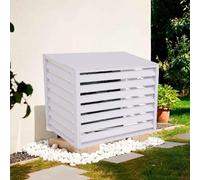 GFHOOZ Housse de Protection pour climatiseur extérieur, en Alliage d'aluminium, résistante aux intempéries, Blanche, 100 x 50 x 70 cm, pour Une durabilité maximale.