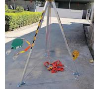 GFHOOZ Kit trépied réglable pour espaces confinés, treuil de sécurité Portable avec Dispositif antichute, équipement de Levage en Aluminium pour canalisations étroites, treuil d