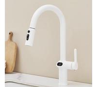 GFHOOZ Robinets d'évier Robinet de Cuisine, Robinet mitigeur de Cuisine Extensible avec Douche, robinets de Cuisine Bec pivotant à 360 °, Affichage numérique de la température 3