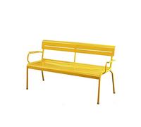 GFHTRELY Banc de jardin d'extérieur en alliage d'aluminium double banc dossier balcon dossier chaise longue d'extérieur (B)