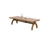 GFHTRELY Bureau D'ordinateur Grand Bureau de Salon en Bois Massif, Table d'étude Multi-Personnes, établi Simple et Long Table de Jeu(180cm)