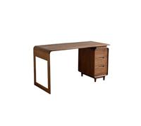 GFHTRELY Bureau D'ordinateur Mobilier de Bureau en Bois Massif Noyer 140 cm, Moderne avec tiroirs Rangement, idéal for Une Entreprise, Un ou Chambre Table de Jeu(140x60x75cm)