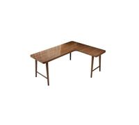 GFHTRELY Bureau d'ordinateur moderne et simple en bois massif pour étudiant, maison, chambre à coucher, bureau, table de jeu (droite, 160 x 120 x 75 cm)