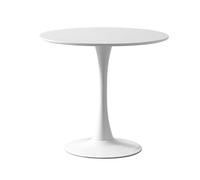 GFHTRELY Bureau D'ordinateur Petite Table Ronde Simple ins Magasin de thé au Lait, Basse, négociation, Petit Appartement, à Manger, Pied Trompette, Loisirs Table de Jeu(70cm White)